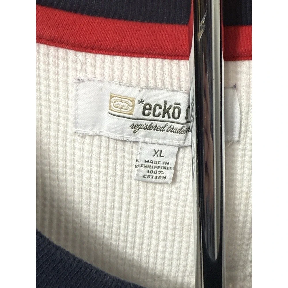Vintage Y2K Ecko Unltd Grunge Long Sleeve‎ Waffle Knit Thermal Men's Size XL
